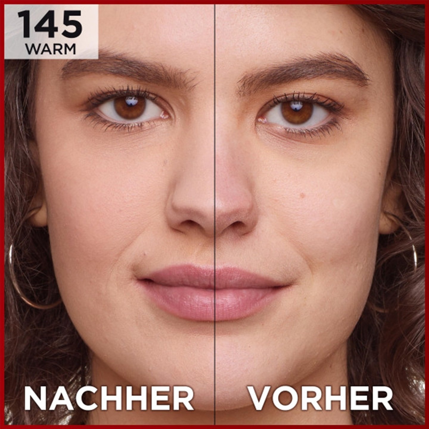 L'Oréal Matte Cover Foundation  Vorher-Nachher Bild